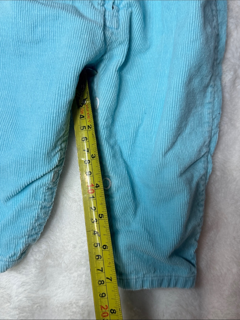 Vintage Mineto Corduroy Jumper One Piece Baby Blue Zip Up 6-9 Months - Picture 9 of 13